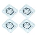 4 Pcs Recessed Tie Down D Rings Galvanized Steel Flush Mount Cargo 