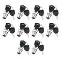 Baomain 0 43 On Off Keylock Switch 2 Positions 11mm Mouting Hole Size Keyswitch With Keys Bm-s1203 Pack Of 10