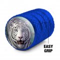 White Tiger And Cub Valve Stem Caps For Tire Rim Wheel Aluminum Blue