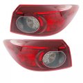 Partomotive For 14-18 Mazda3 Sedan Rear Outer Taillight Taillamp Tail Lamp Brake Light With Bulb Left Right Side Set Pair 