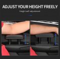 Jeyoda Car Armrest Pad Left Elbow Support General Leather Booster Central Box Adjustable Brown