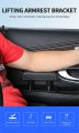 Jeyoda Car Armrest Pad Left Elbow Support General Leather Booster Central Box Adjustable Brown