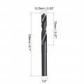 Uxcell 13 5mm Reduced Shank Drill Bit Hss 6542 Black Oxide With 1 2 Inch Straight