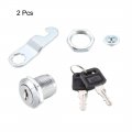 Uxcell Cabinet Drawer Cam Lock 136 Cylinder Length With No 1 Fits On 1 2 Max Thickness Panel Keyed Alike Zinc Alloy Secure File