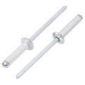 300pcs 1 8 X1 2 Aluminum Blind Rivets Grip And Steel Mandrel Dome Head Long Split For Metal Furniture Automotive Silver 