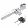 Uxcell Sliding Glass Door Showcase Window Ratchet Lock 144mm Long Zinc Alloy Chrome Finish Keyed Alike