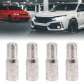 X Autohaux 4 Pcs 27mm Chrome Plated Brass Screw-on Valve Cap Stem Extension Wheel Tire Extender Adapter For Car Truck