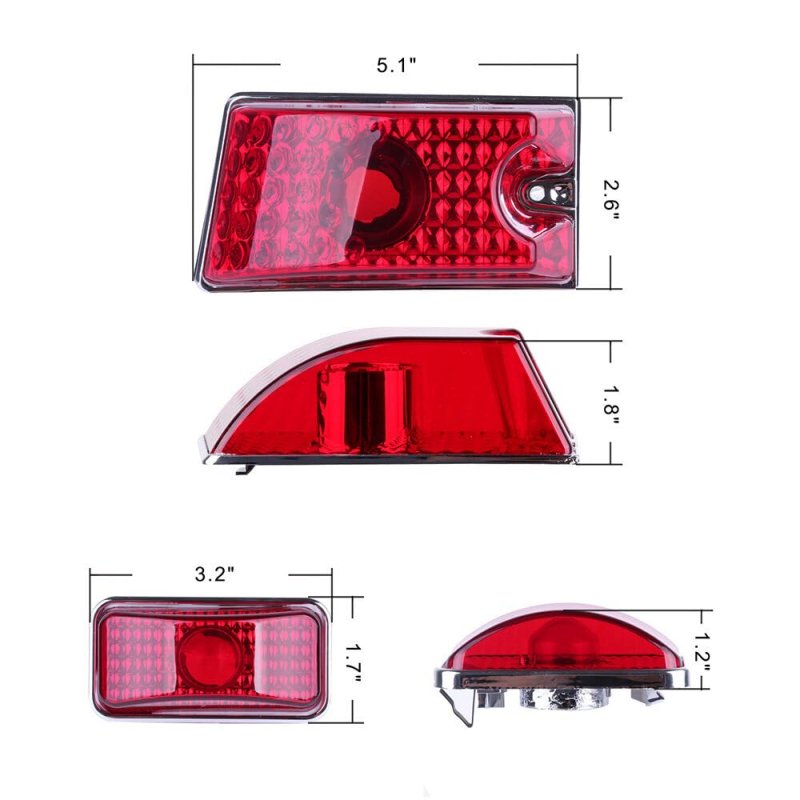 Marker Lights 10pcs Cab Red Top Roof Running Covers With T10 Light Bulbs Replacement Assembly For 2003-2009 Hummer H2