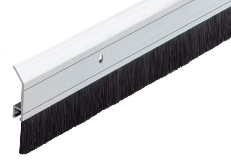 M-d Building Products 05100 Brush Door Bottom Sweep Silver Brown