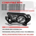 Auto Dynasty Pair Crystal Lens Front Bumper Driving Fog Light Lamps W Cladding Compatible With Chevy Avalanche 1500 2500 Gmt805