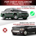 Auto Dynasty Pair Crystal Lens Front Bumper Driving Fog Light Lamps W Cladding Compatible With Chevy Avalanche 1500 2500 Gmt805