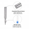 Uxcell Tapered Ball Nose End Mill Uncoated Solid Carbide 2 Flute Spiral Milling Cutter 1mm Radius 2mm Diameter 6mm Shank 45mm