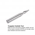 Uxcell Tapered Ball Nose End Mill Uncoated Solid Carbide 2 Flute Spiral Milling Cutter 1mm Radius 2mm Diameter 6mm Shank 45mm