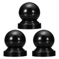 3pcs Metal Ball Post Cap 2 03 X Inch Round Fence With Top Decorative Iron Pipe Caps For Square Posts Handrail Guardrail Deck 