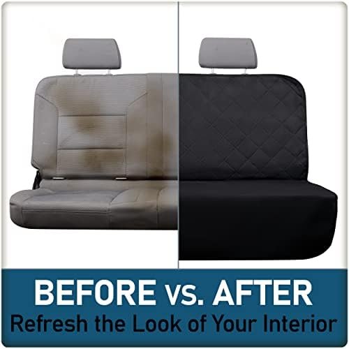 Black Quilted Rear Seat Pet Protector Universal Fit Polyester Cover 5 In X 48 5 40601adc
