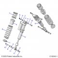 Polaris Atv Spring-rr 55 Prm Triple Adj T Rd Genuine Oem Part 7045173-293 Qty 1
