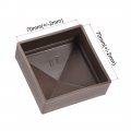 Uxcell Flat Top Post Cap For Fence Stair Handrail 70x70mm 2 8inch Plastic Coffee Color