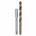 Tap Bit Sets M8 X 0 5 H2 Left Hand Straight Flute Machine Thread Milling 7 5mm M35 Cobalt High Speed Steel Hss-co Twist Drill 