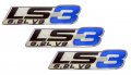 Erpart Ls3 6 2l V8 Blue Engine Emblems Badges Highly Polished Aluminum Chrome Silver Compatible With Gm Performance Chevy