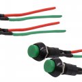 Uxcell 2pcs Universal Round Wired Momentary Push Button Switch Dc 12-24v For Car Motorcycle