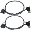 2-pack 30cm 11 8inch Data Transfer Cable For Dji Mavic Air Controller Dji Avata Goggles 2 Mini 3 Pro Drone Remote Rc Type-c Usb