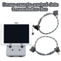 2-pack 30cm 11 8inch Data Transfer Cable For Dji Mavic Air Controller Dji Avata Goggles 2 Mini 3 Pro Drone Remote Rc Type-c Usb