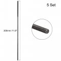 Uxcell 5pcs M2 X 28mm One End Threaded 300mm Long Metal Push Rods W Nylon Clevis 1 5x20mm