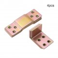 Bettomshin 4pcs L-shaped Right Angle Corner Braces 3 5 X 1 18 0 08 Bracket Gusset Furniture Shelf Brass Iron Brackets