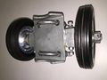 Rolling Gate Double Carrier Wheel 6 Solid Rubber Wheels Axle Assembly 