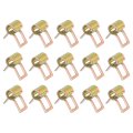 15pcs Spring Band Type Action Fuel Silicone Vacuum Hose Pipe Clamp 4mm Low-pressure Air Clip For Automotive Oil Water Color 