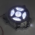 Httmt- Chrome W White Led Left See Through Engine Stator Cover Compatible With 2003-2006 Hond Cbr 600rr P N Mt313-006a-cd 