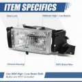 Auto Dynasty Headlights Assembly For 1994-2002 Dodge Ram 1500 2500 3500 Driver And Passenger Side Halogen Headlamps Replacement