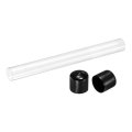 Clear Rigid Acrylic Pipe 46mm 1  Id X 50mm 1 97 Od 20 Round Polycarbonate Tube Plastic Tubing With Rubber Caps For Plumbing 