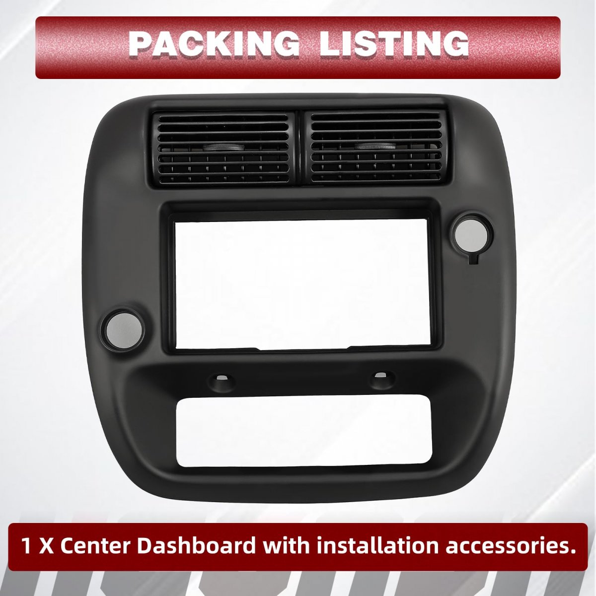 Center Dashboard Panel Bezel For 1997 2006d Ranger And 2001 Ford Explorer Replacement For 5l5z Jaa Abs Plastic Black Mo-181er