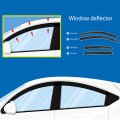 1 Set Window Visors Rain Guards Deflectors Tape-on Durable For Honda Civic 2022 2023 Black