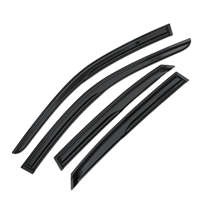 1 Set Window Visors Rain Guards Deflectors Tape-on Durable For Honda Civic 2022 2023 Black