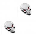 Wakauto 2 Pieces 3d Car Signs Punisher Sticker Automotive Decalss Metal Sticker Repair