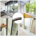 Uxcell Weather Stripping Brush 26ft L X 0 35 W 9 H Self-adhesive Seal Weatherstrip Sweep Brown For Door Window 2pcs Total 52ft