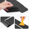 Chr 2020 Door Scratch Protector 4pcs Car Sill Scuff Guard Carbon Fiber Plate Tapebon Anti Car Sticker Cover Panel Step