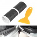 Chr 2020 Door Scratch Protector 4pcs Car Sill Scuff Guard Carbon Fiber Plate Tapebon Anti Car Sticker Cover Panel Step
