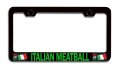 Italian Meatball Italy Black Metal License Plate Frame Tag Holder Heavy Duty Stainless Steel Universal Fit For Us And Canada 