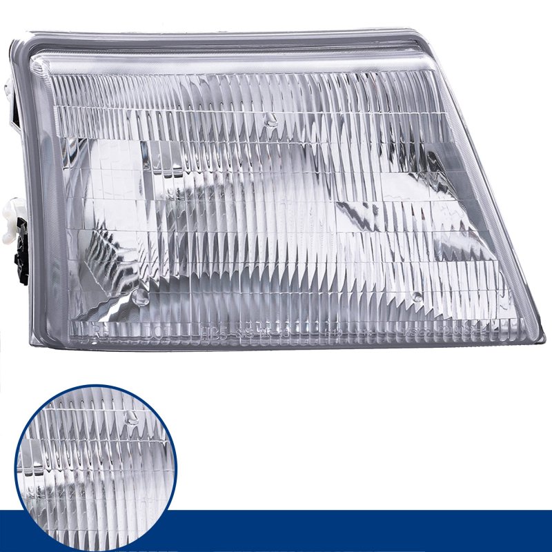 Headlight Assembly For 1998 1999 2000 Ford Ranger Pickup Truck Driver And Passenger Side Pair Clear Lens Halogen Waterproof