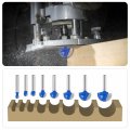 8 Piece Cove Box Router Bit Set 1 4 In Shank Round Nose Carbide Woodworking Tool To Cutting Diameter Double Flute Core Bits 