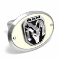 Ipick Image Made For Ram 2019 Up 3d Logo Glow In The Dark Luminescent Oval Billet Aluminum 2 Inch Tow Hitch Cover