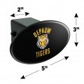 Depauw University Tigers Logo Oval Tow Hitch Cover Trailer Plug Insert 2