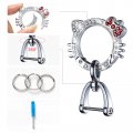 Pangpai Car Keychain For Women Carabinerchain With Key Rings Cute Crystal Rhinestone Key Chain Clip Recar Keychain For Women
