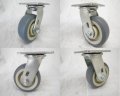 5 X 2 Swivel Caster Thermoplastic Rubber Wheel 350 Lbs Each 4 