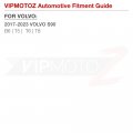 Vipmotoz Full Led License Plate Tag Lights Lamps Compatible With 2017-2023 Volvo S90 Chrome Housing Clear Lens Left Right Side