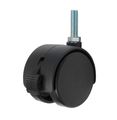 Twin Wheel Caster Solutions Twhn-50n-t17-bk-b 2 Diameter Nylon Hooded Brake 3 8-16 X 1 Length Threaded Stem 110 Lb Capacity 