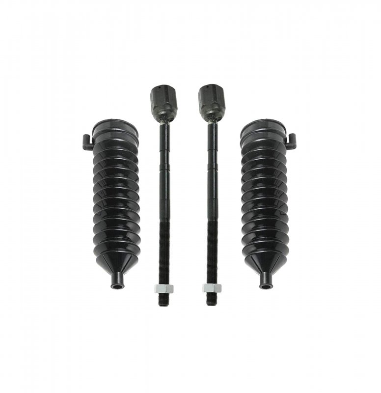 Partsw 4 Pc Front Inner Tie Rod Ends Rack Pinion Bellow Boots Steering Kit